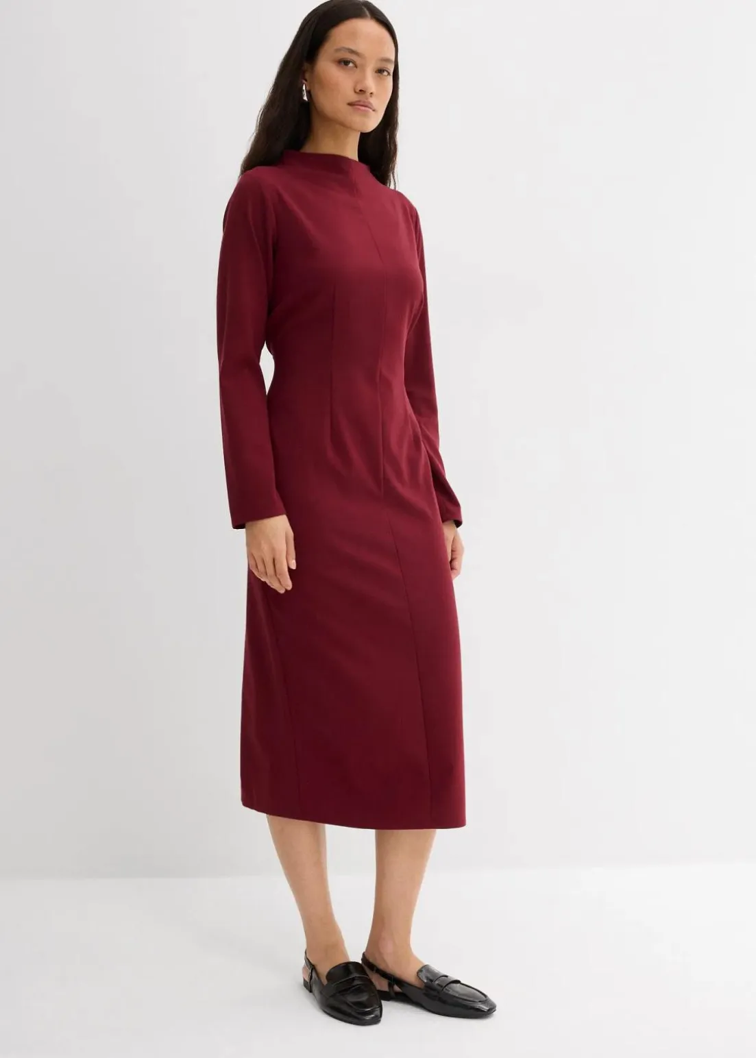 Midikleid aus Viskose-Mix