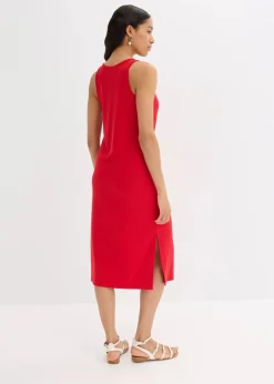 Midikleid aus weicher Rippe