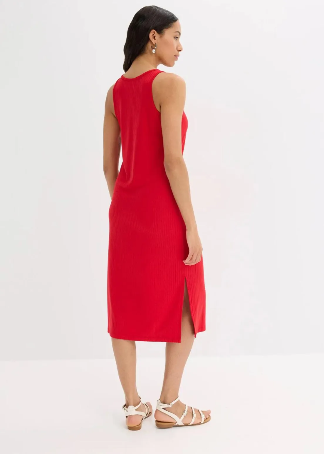 Midikleid aus weicher Rippe