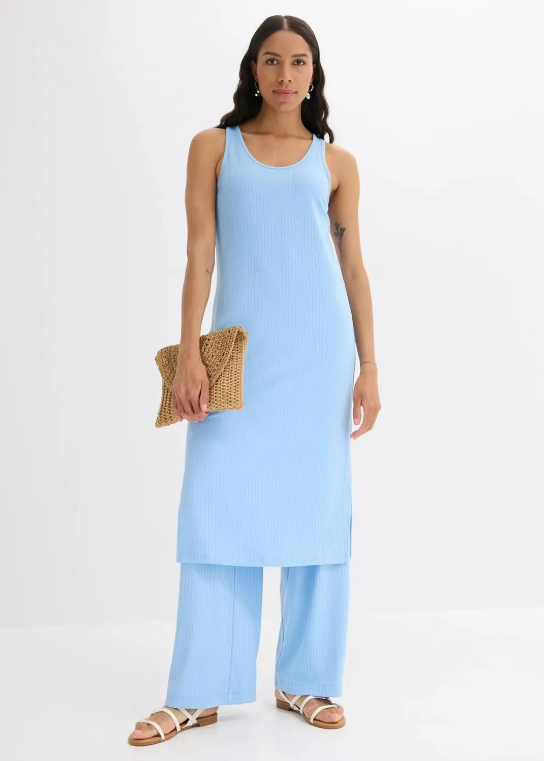 Midikleid aus weicher Rippe