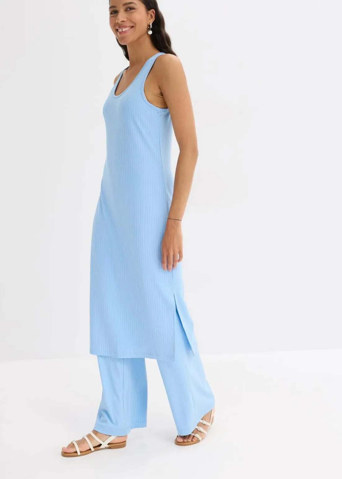 Midikleid aus weicher Rippe