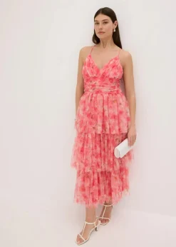 Midikleid aus zartem Tüll mit Volants