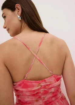 Midikleid aus zartem Tüll mit Volants