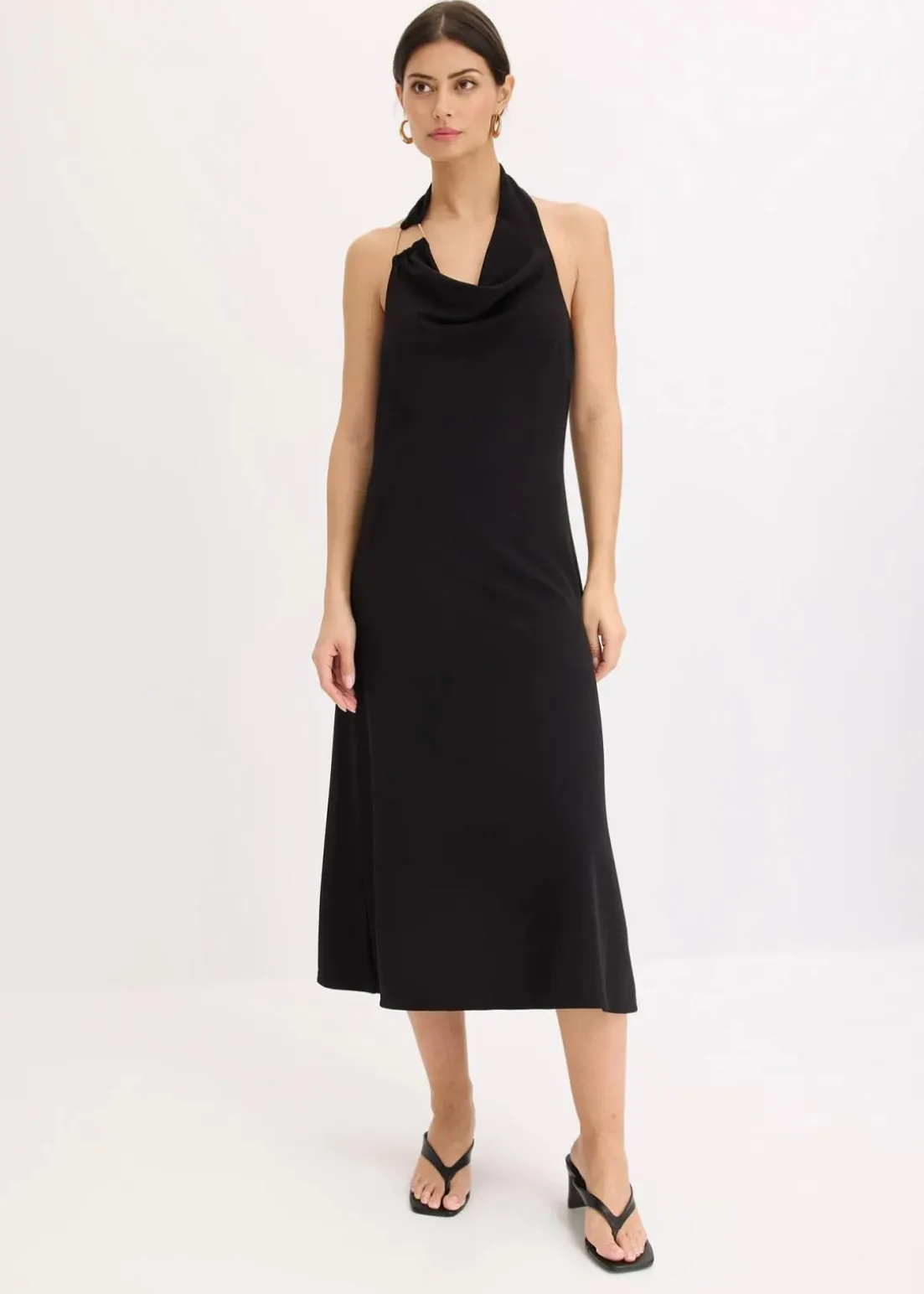 Midikleid mit dekorativem Metall-Detail