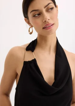 Midikleid mit dekorativem Metall-Detail