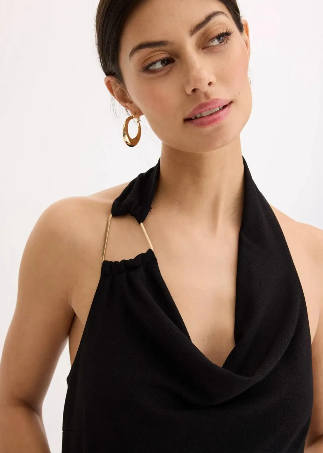 Midikleid mit dekorativem Metall-Detail