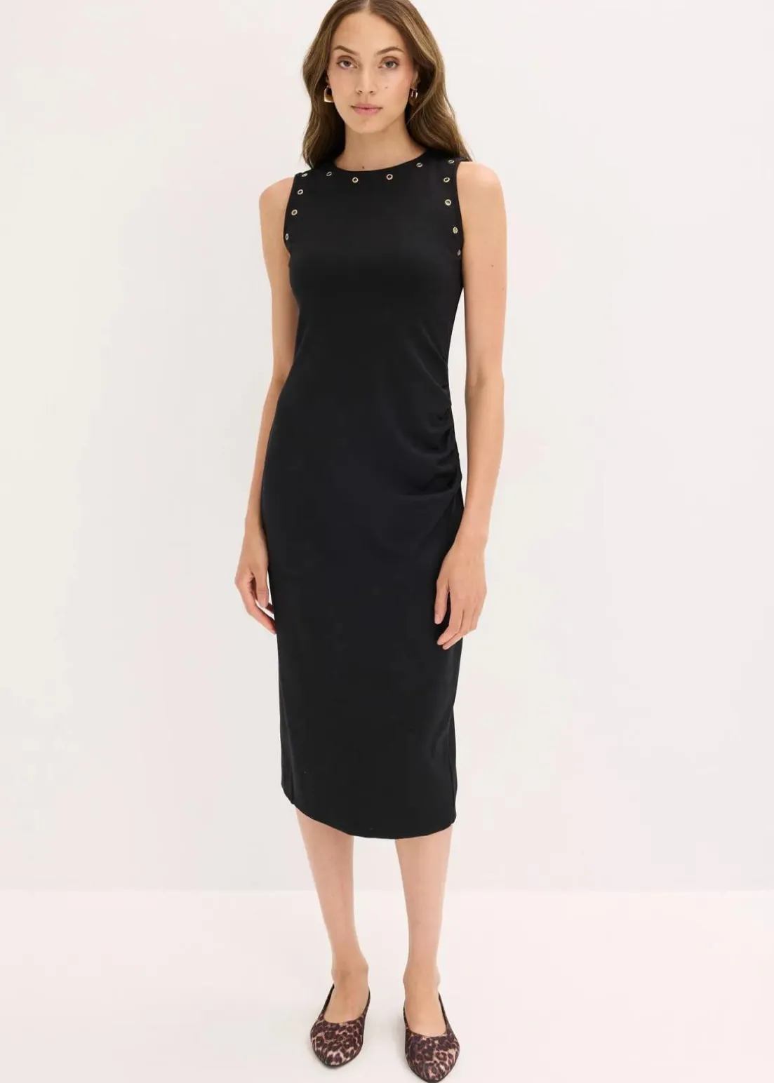 Midikleid mit Nieten