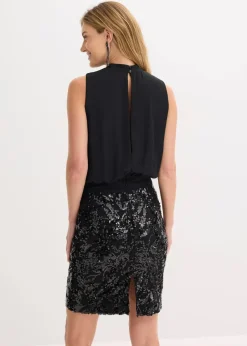 Midikleid mit Pailletten