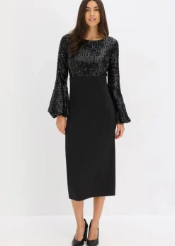 Midikleid mit Pailletten