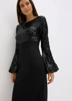 Midikleid mit Pailletten