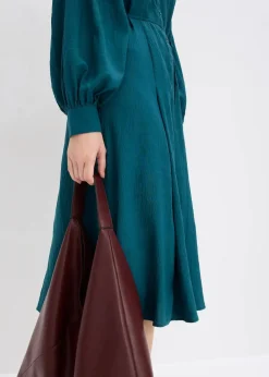 Midikleid mit Perlen Applikation