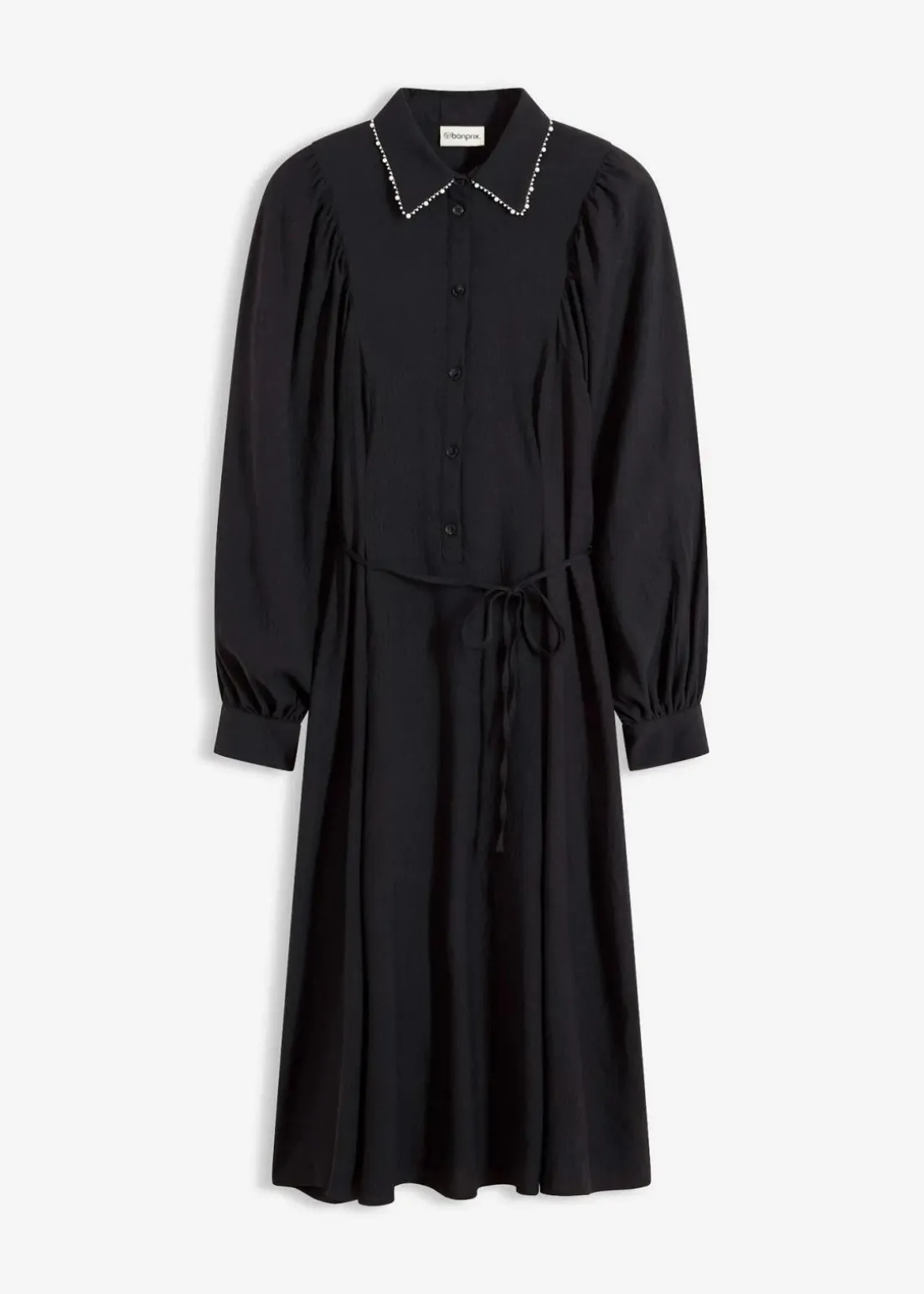 Midikleid mit Perlen Applikation