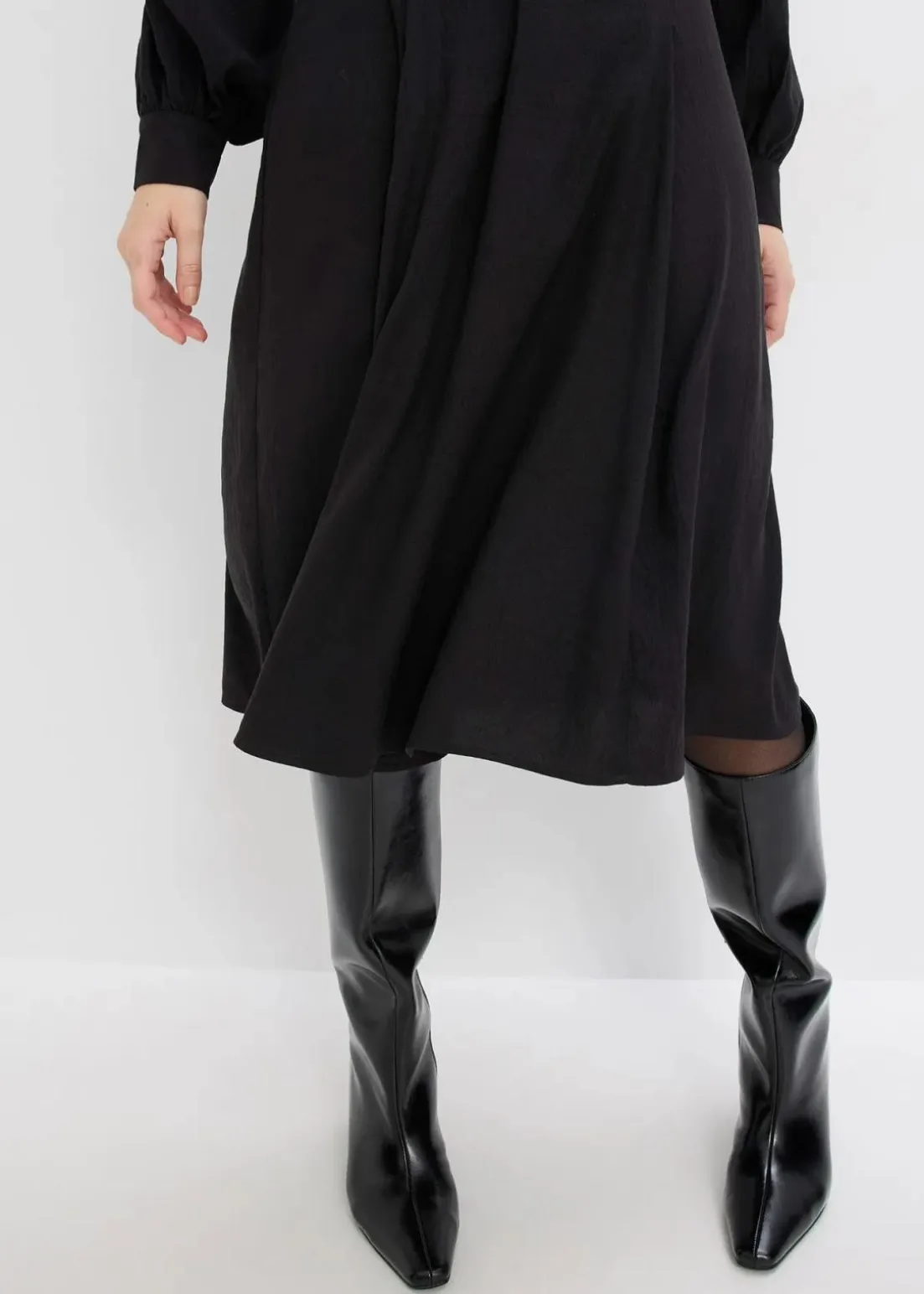 Midikleid mit Perlen Applikation