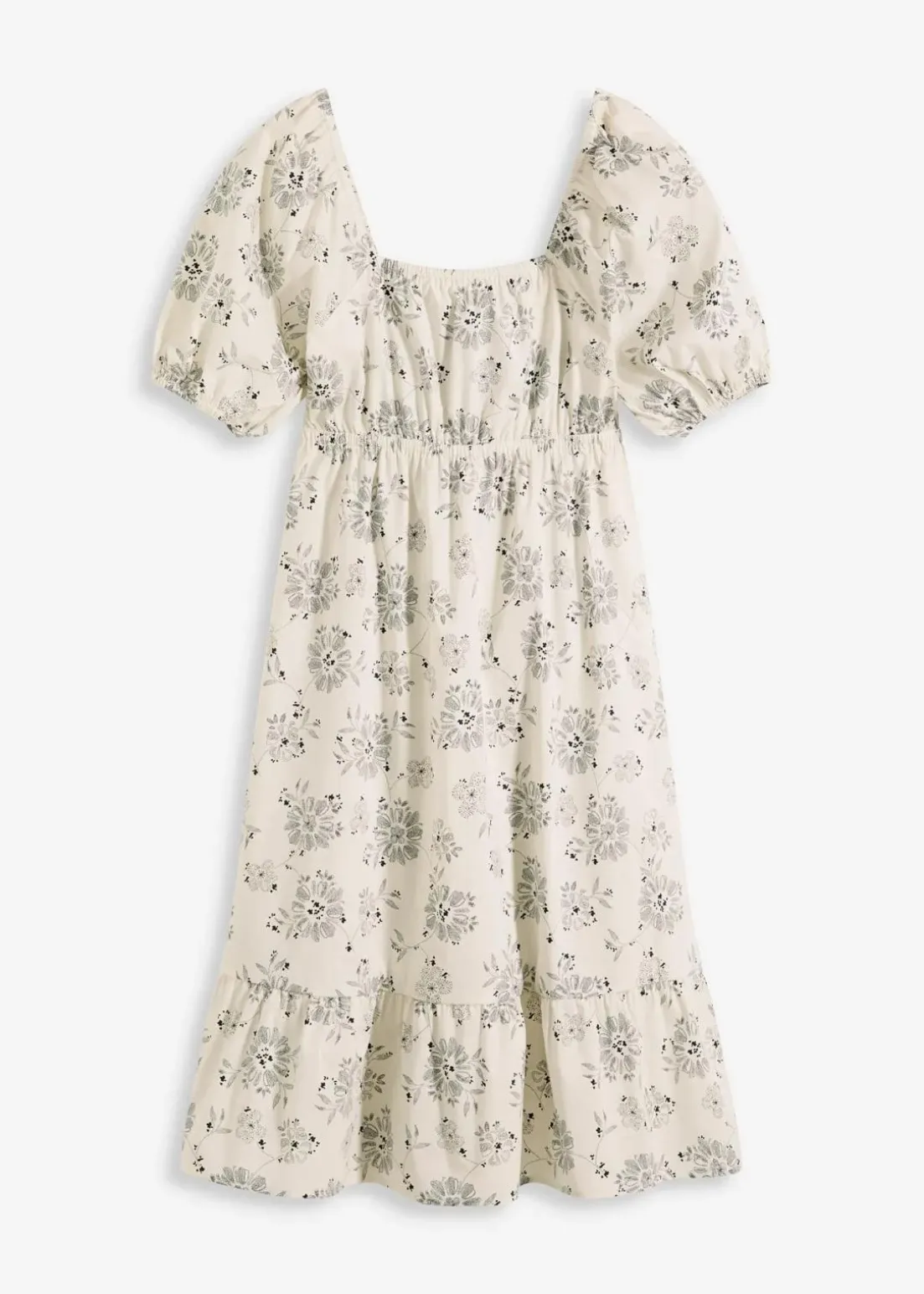 Midikleid mit Puffärmeln