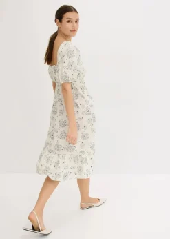 Midikleid mit Puffärmeln