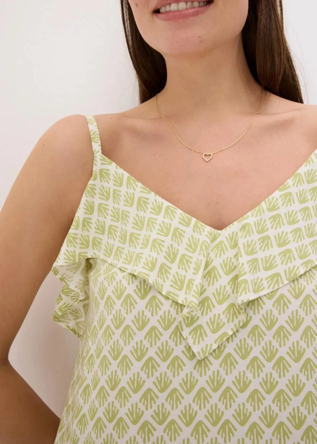 Midikleid mit Rüsche