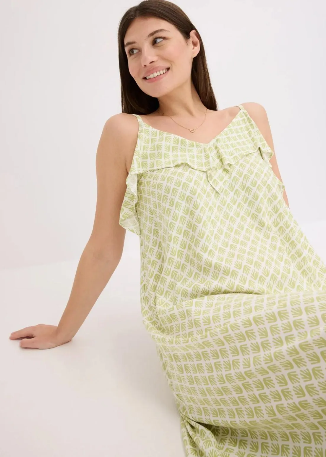 Midikleid mit Rüsche