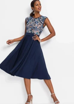 Midikleid mit Spitze