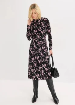 Midikleid mit Stehkragen