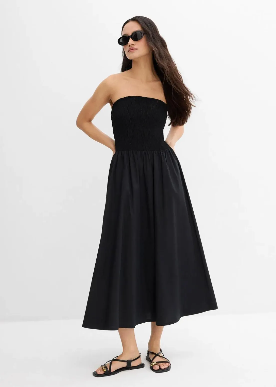 Midikleid mit Trägervariante