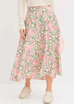 Midirock aus fließendem Viskose-Mix