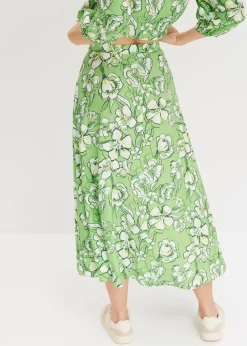 Midirock aus fließendem Viskose-Mix