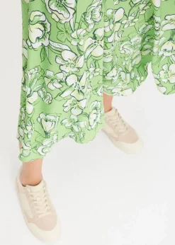 Midirock aus fließendem Viskose-Mix