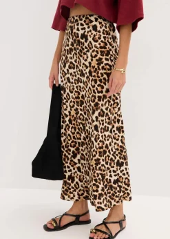 Midirock aus fließender Viskose