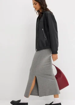 Midirock aus fließender Viskose