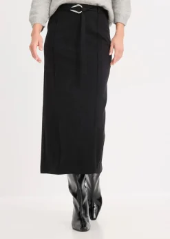 Midirock aus Viskose-Mix