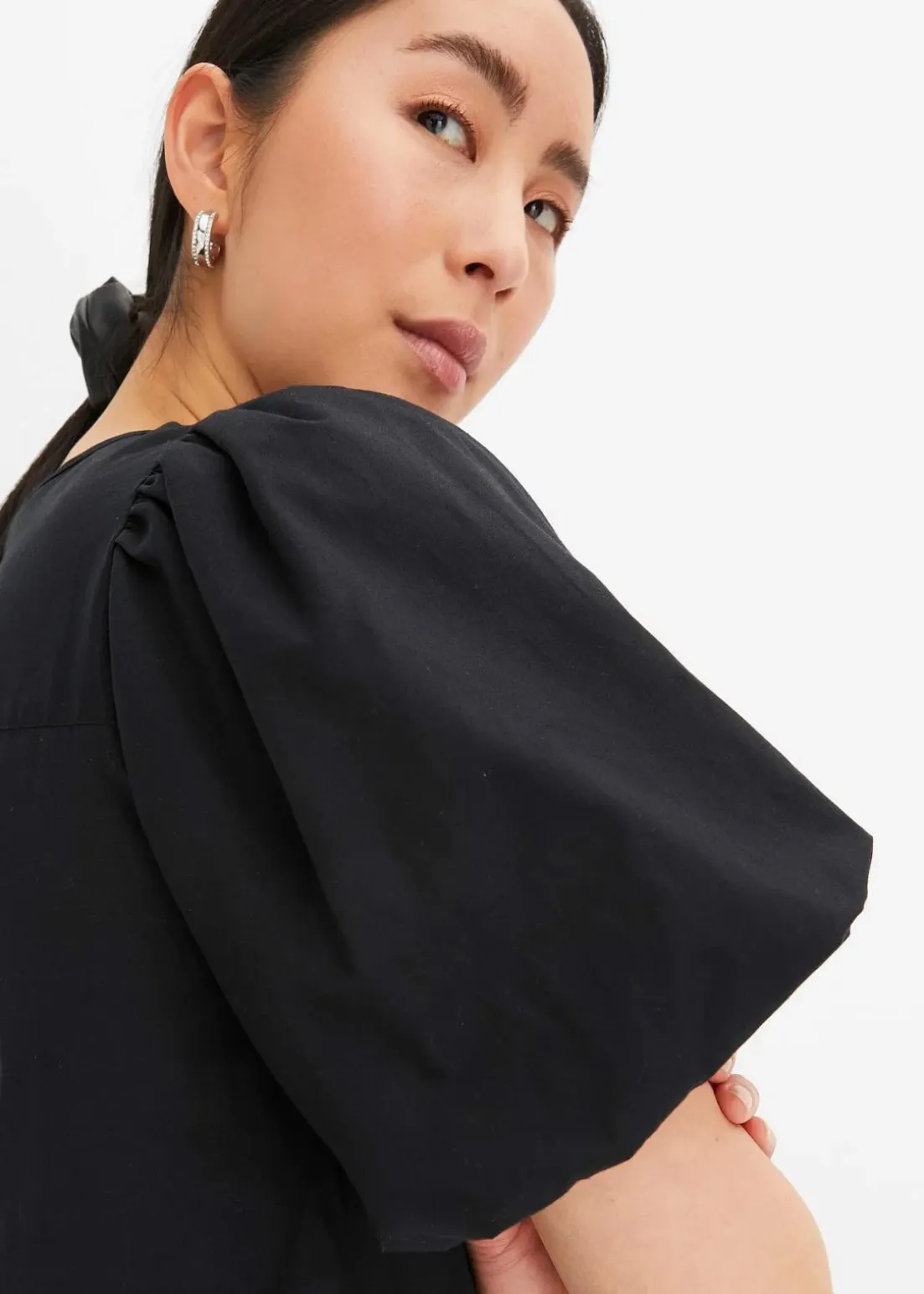 Midi-Web-Kleid aus Bio-Baumwolle