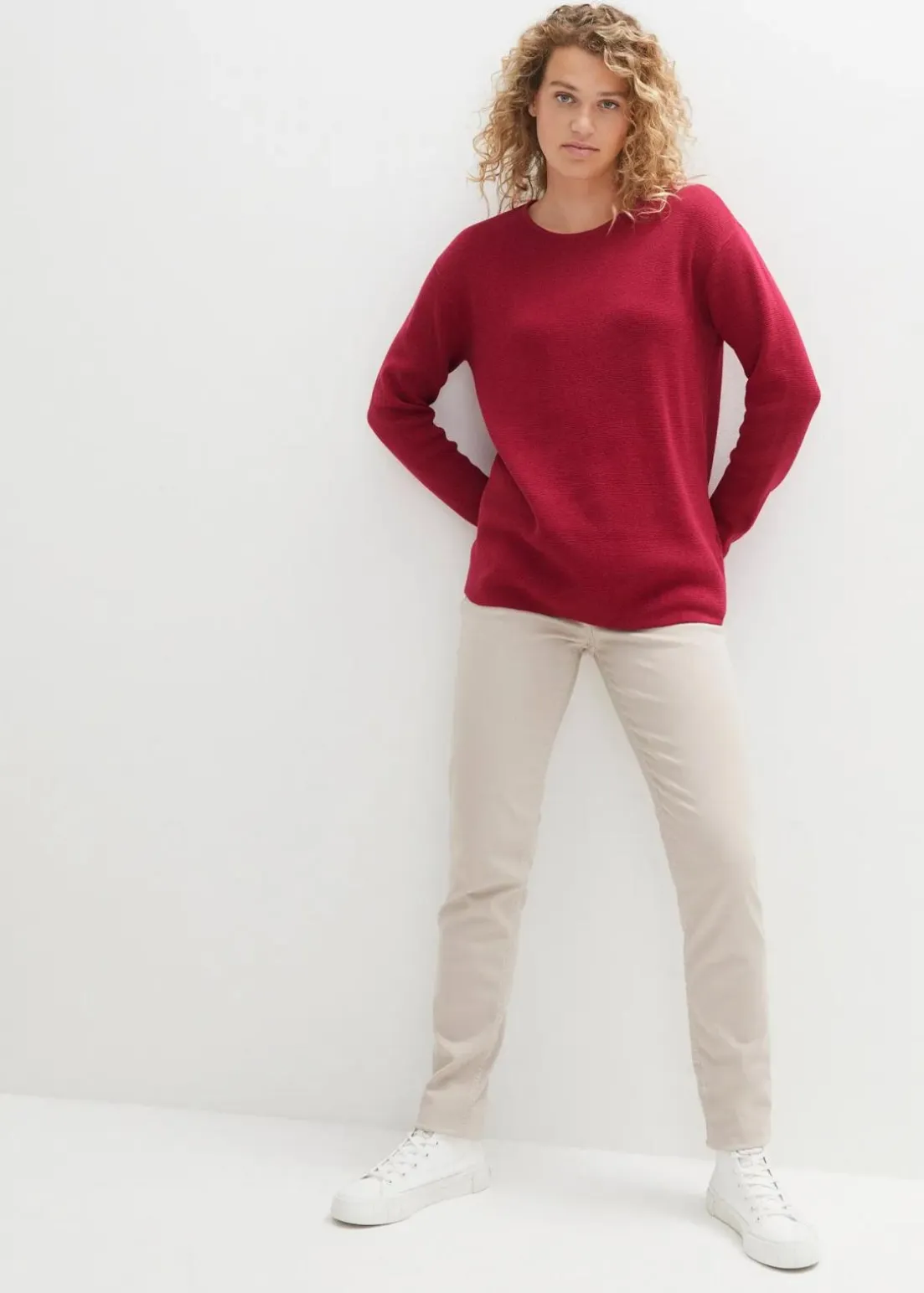 Milano Rib Pullover mit Rundhals