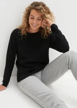 Milano Rib Pullover mit Rundhals