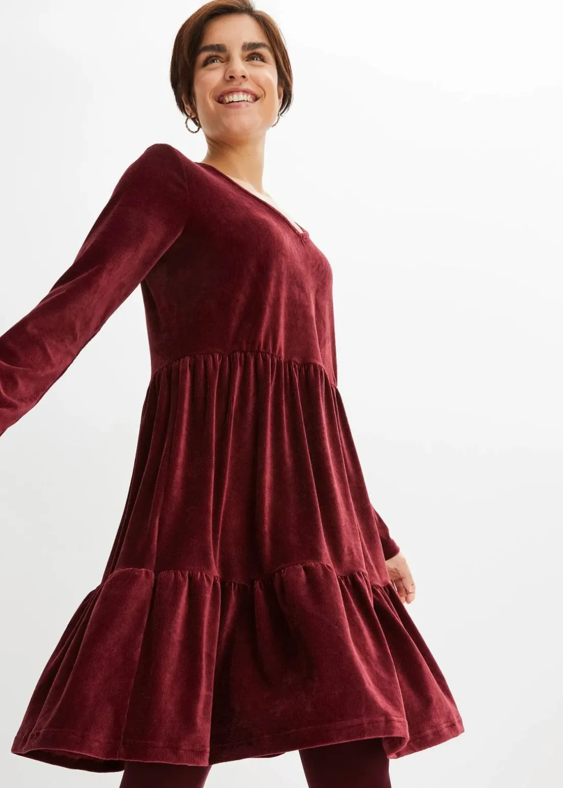 Minikleid aus elastischen Samt