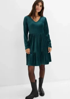 Minikleid aus elastischen Samt