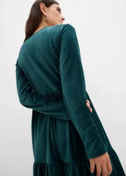 Minikleid aus elastischen Samt