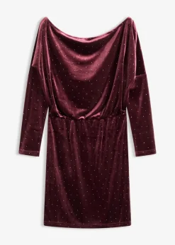 Minikleid aus fließendem Samt und Glitzer