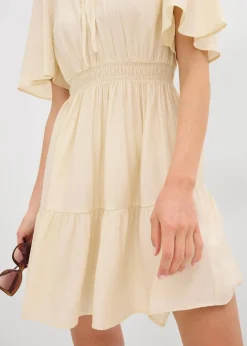 Minikleid aus fließendem Viskose-Mix