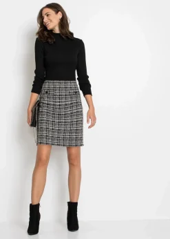 Minikleid aus fließendem Viskose-Mix