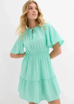 Minikleid aus fließendem Viskose-Mix