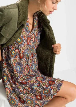 Minikleid aus fließender Viskose