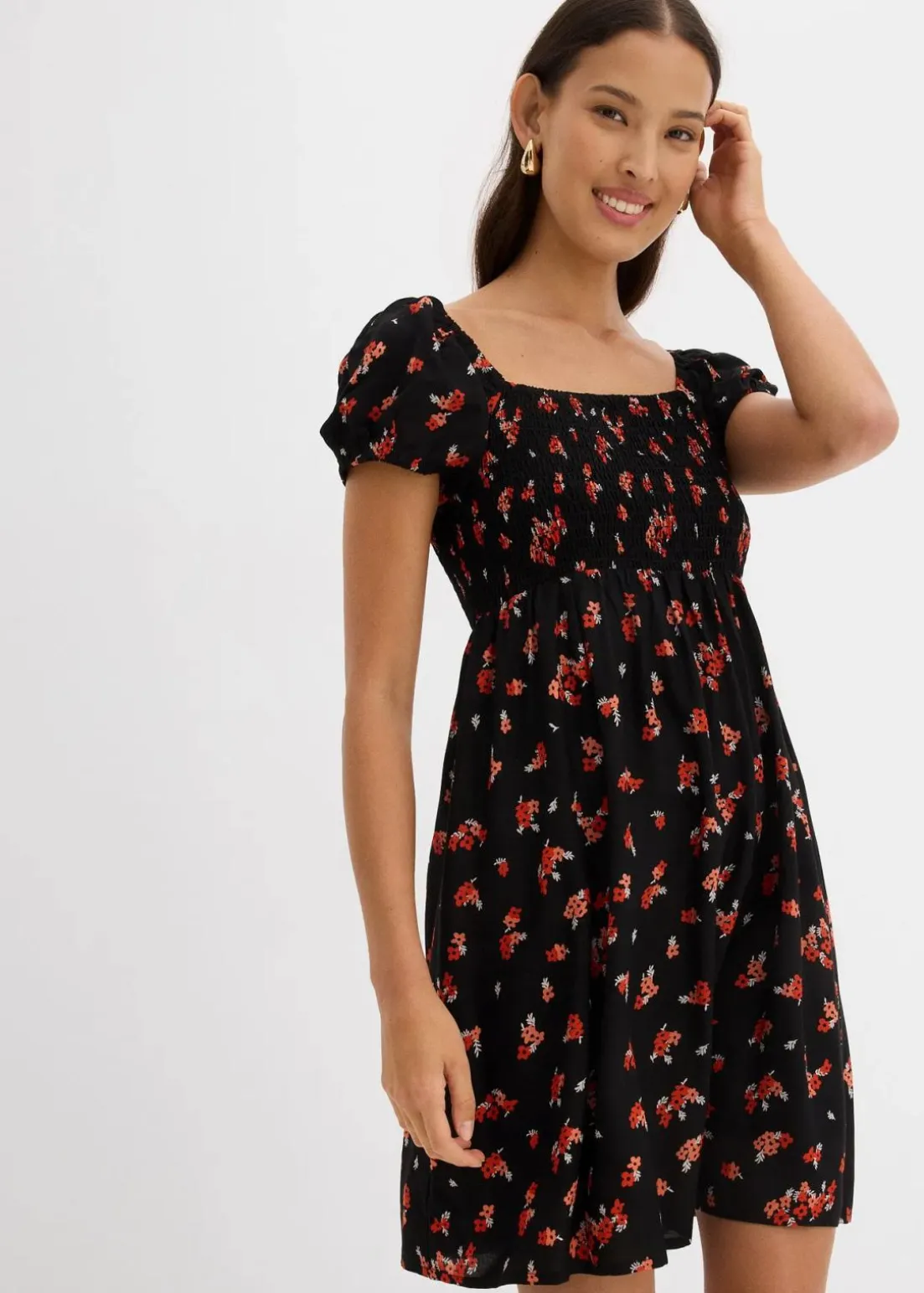 Minikleid aus fließender Viskose