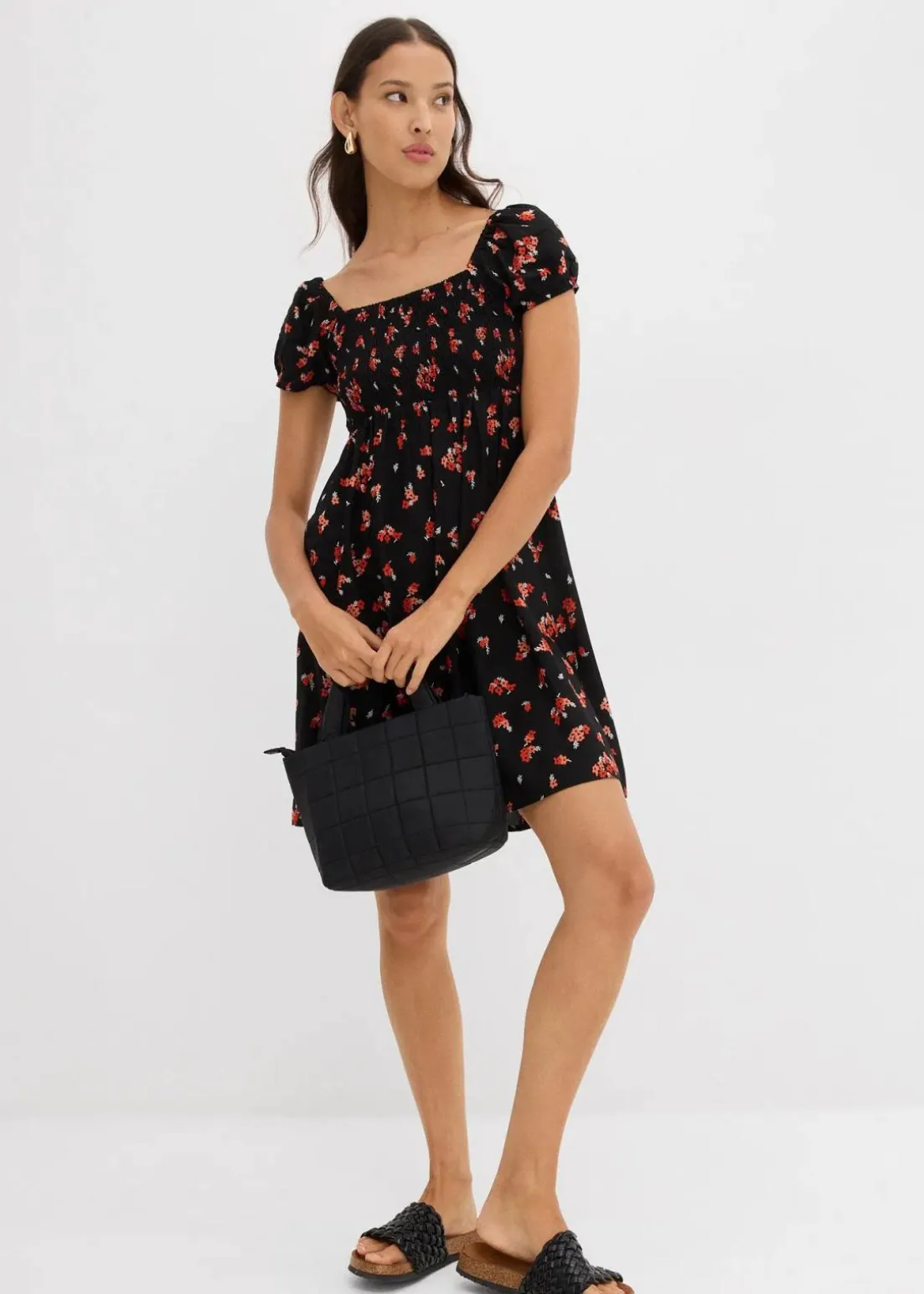 Minikleid aus fließender Viskose