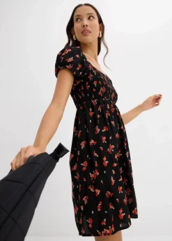 Minikleid aus fließender Viskose