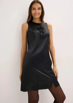 Minikleid aus glänzendem Satin