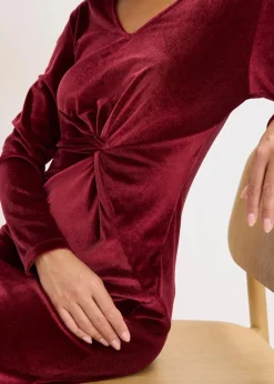 Minikleid aus glänzendem Samt