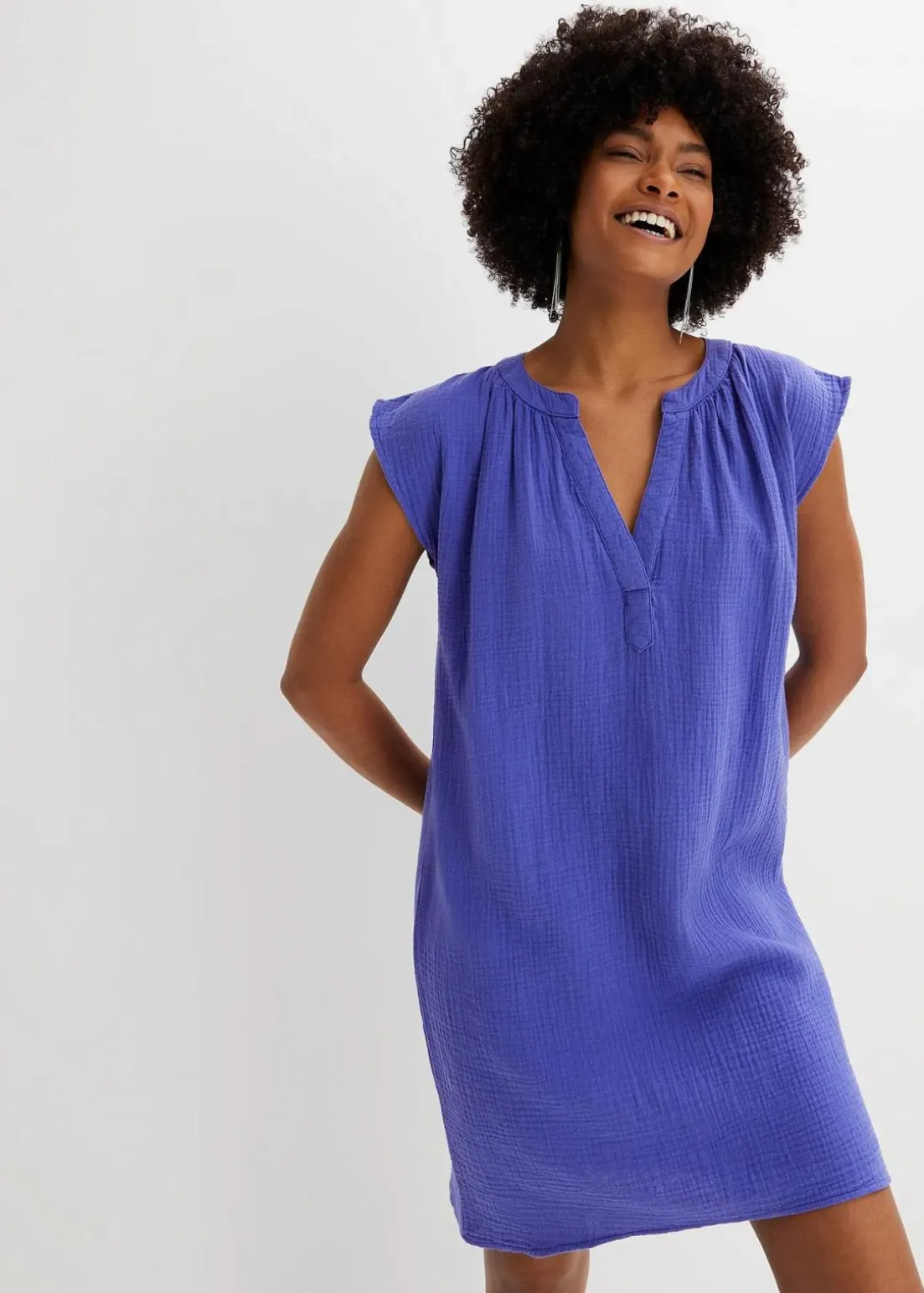 Minikleid aus reiner Baumwolle