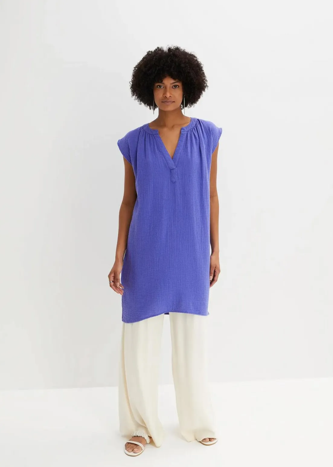 Minikleid aus reiner Baumwolle