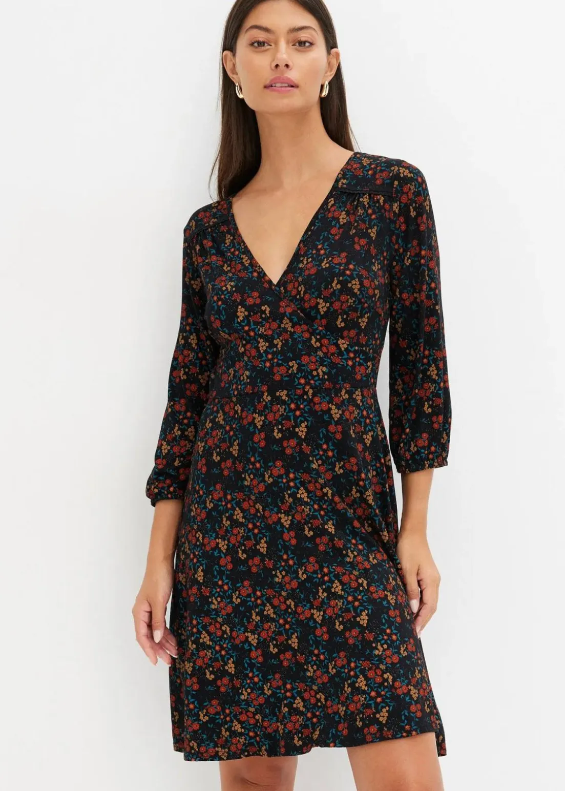 Minikleid aus Viskose-Mix