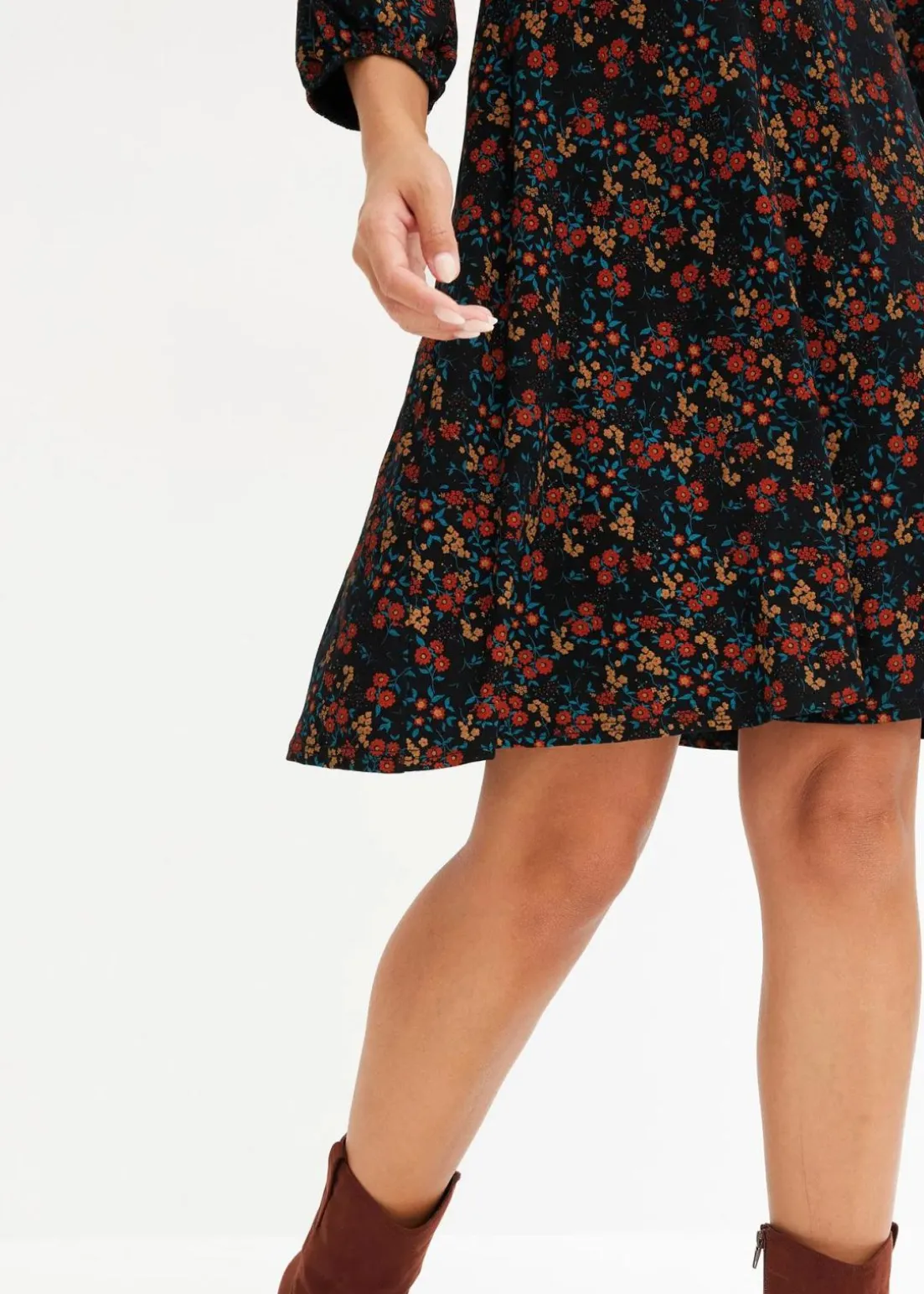 Minikleid aus Viskose-Mix